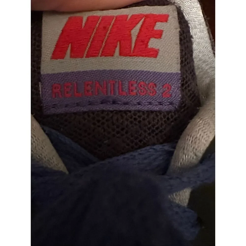 Women’s Nike Relentless 2 black and blue sneakers size 8.5